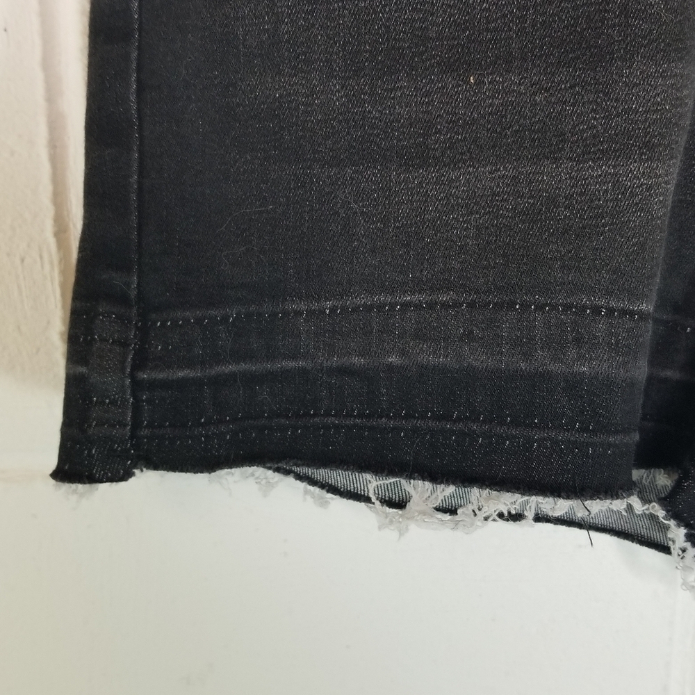 Prana London black denim jean raw hem shorts - Picture 5 of 10
